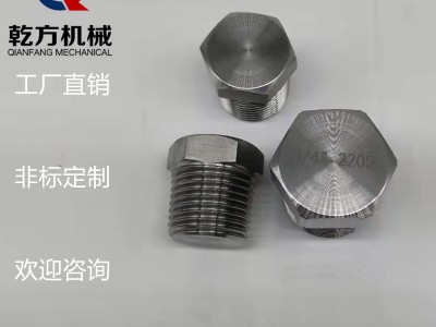 双相钢2205 /2507材质六角管帽 堵头 不锈钢塞头图2