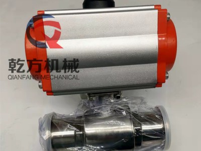 快装气动球阀，气动快装直通球阀 304不锈钢快装球阀图2