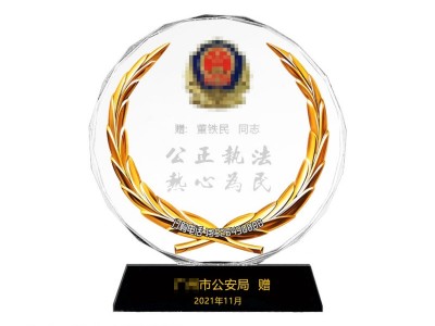 羽毛球水晶奖杯定制网球比赛单打双打混双体育运动比赛水晶奖牌图3