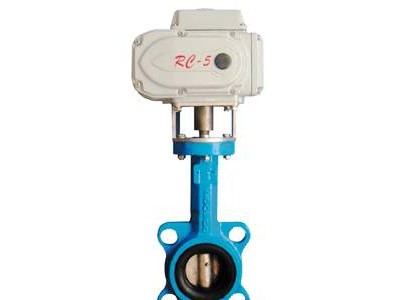 电动对夹式蝶阀，电动排水阀图1